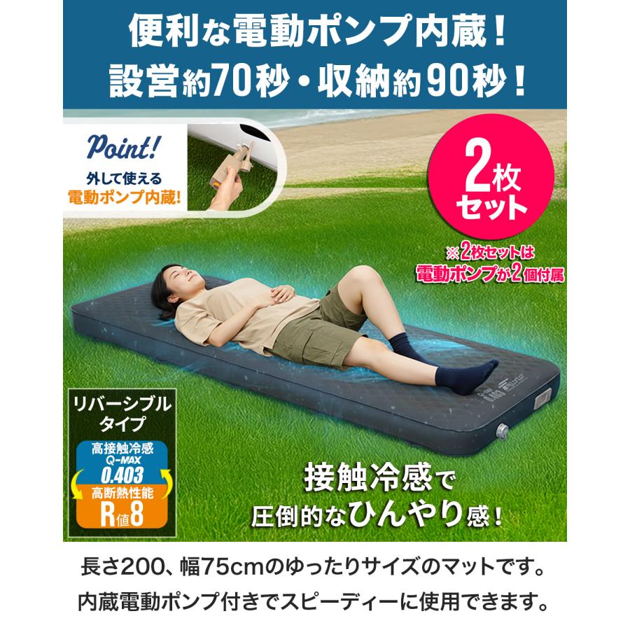 FIELDOOR（フィールドア） キャンプマット シングル S 2個セット 接触
