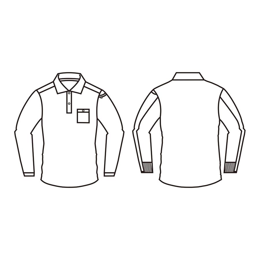 BURTLE（バートル）665 長袖ポロシャツ｜作業着 吸汗 速乾 軽量 男女兼用 ユニセックス UVカット 消臭 ストレッチ | BURTLE | 02