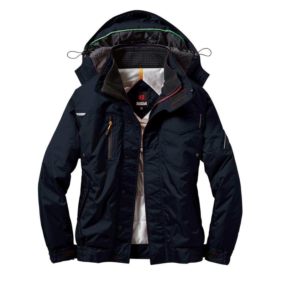 BURTLE（バートル）7210 防寒ブルゾン ブラック｜作業着 防寒 軽量 防風 男女兼用 ユニセックス 撥水 静電気防止 | BURTLE