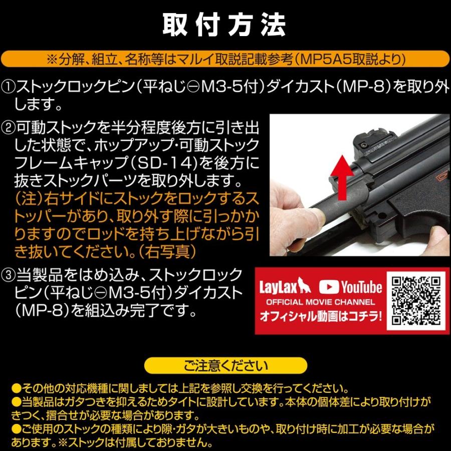LayLax MP5 ピカティニーリアストックベースセット : LayLax