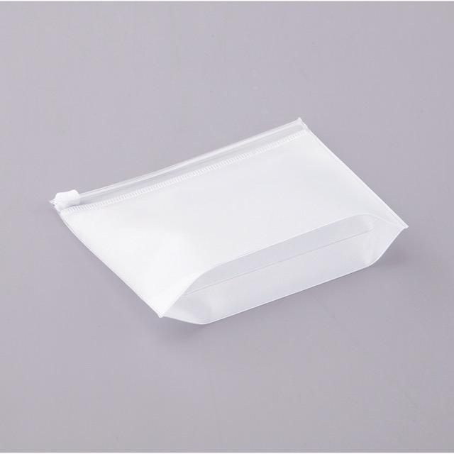 フロストクリア・ガゼットファスナーポーチ（S） ノベルティ 名入れ