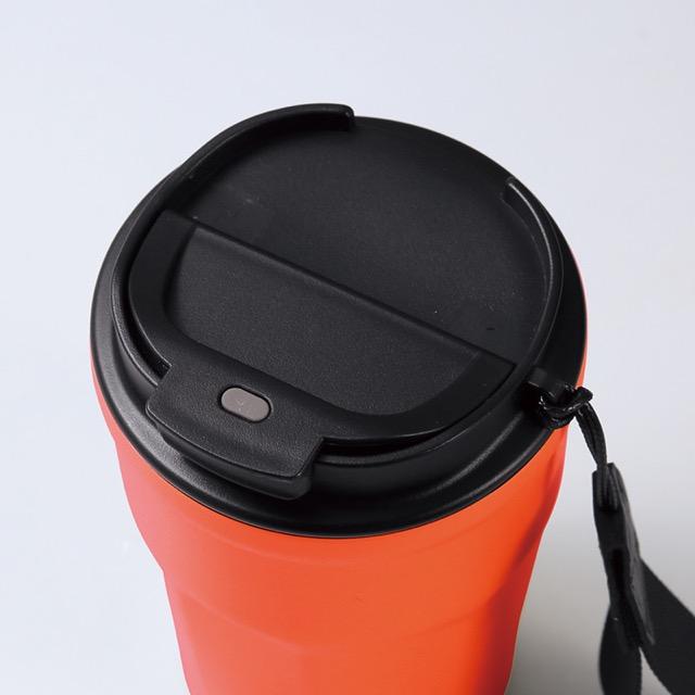ビーサイド・真空二重蓋付きタンブラー380ml（ストラップ付き