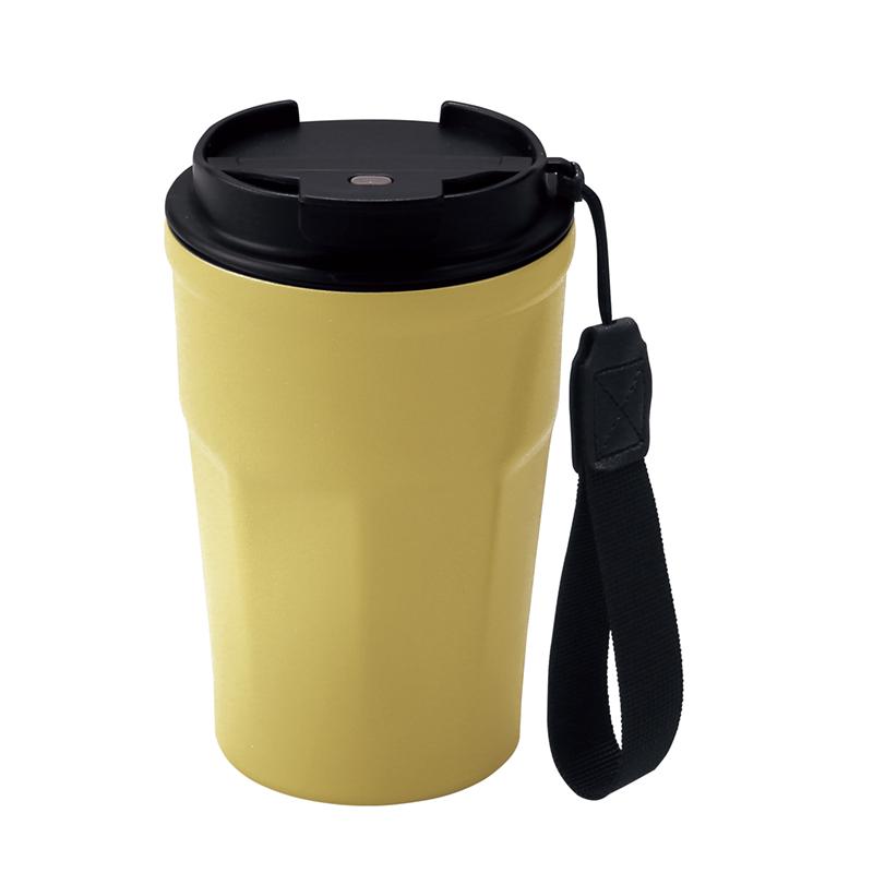 ビーサイド・真空二重蓋付きタンブラー380ml（ストラップ付き