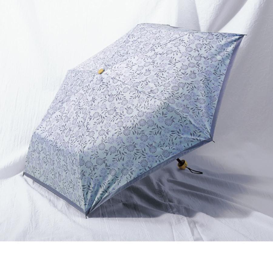 京都くろちく・晴雨兼用こんぱくと折傘（薄灰花usuzumibana