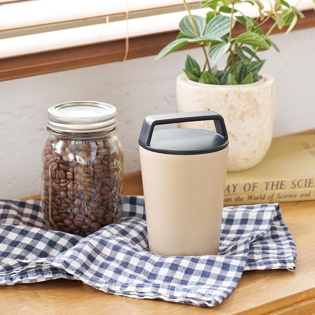 ハンドルサーモステンレスタンブラー320ml ノベルティ 名入れ 販促品