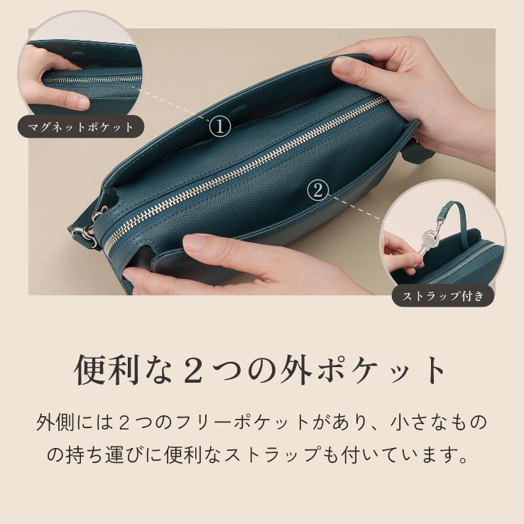LIB]ボックスショルダーバッグ 本革 撥水 オリジナルレザー メンズ