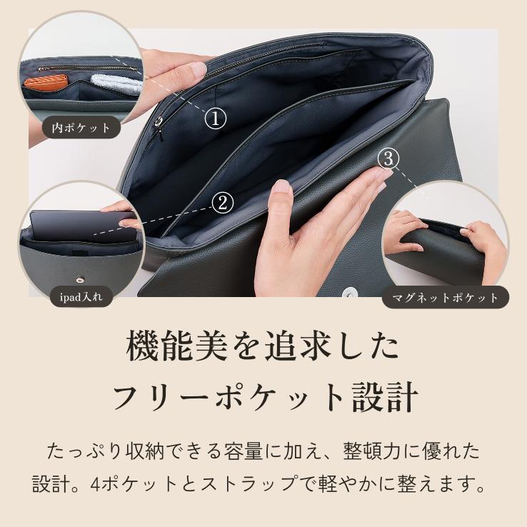 ノベルティ　ダブルフラップ ショルダーバッグ LIB]フラップショルダーバッグ 本革 レディース メンズ タブレット入る