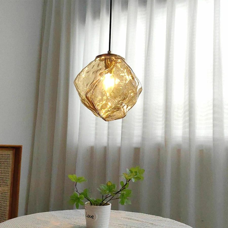 ペンダントライト おしゃれ ガラス 1灯 吊下げ灯 照明 北欧 LED電球