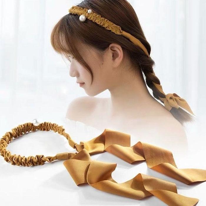 ヘアアクセサリー カチューシャ ヘアバンド ロング リボン おしゃれ