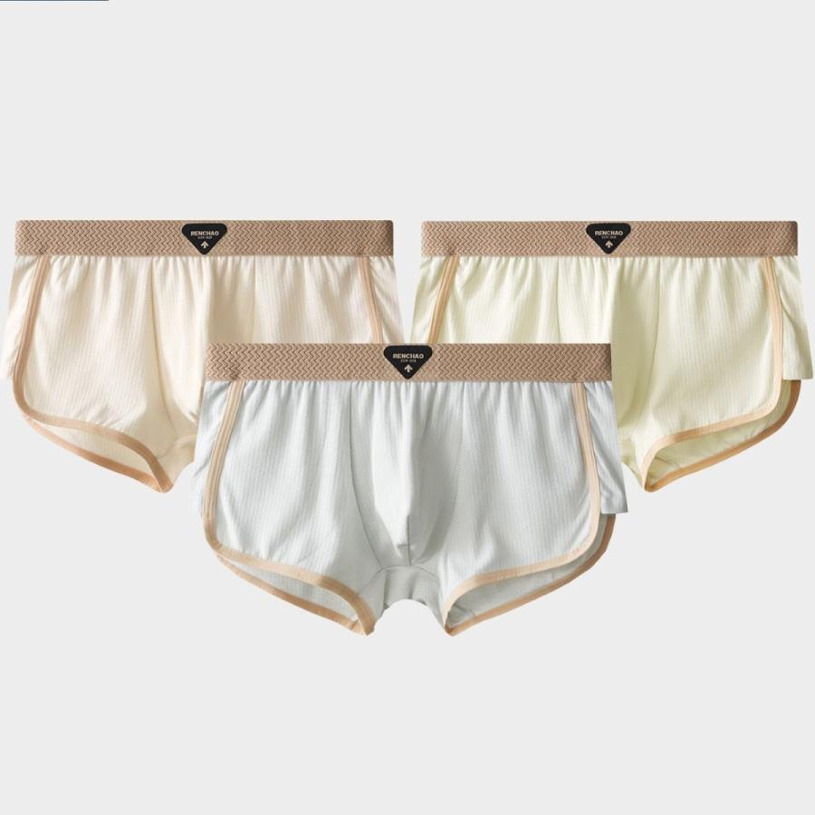 トランクス ボクサー パンツ メンズ L 3色 セット ニュアンスカラー 綿