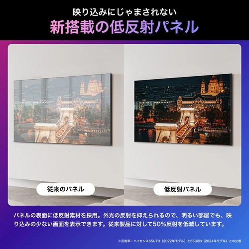 ハイセンス（HISENSE） 55U8N 55V型 Mini LED4K液晶テレビ U8Nシリーズ