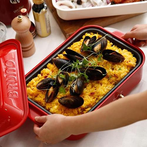 BOE021-RD ブルーノ コンパクトホットプレート レッド : LifeStage