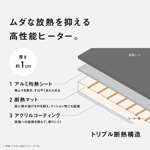 冷暖房・空調 ホットカーペット ヒーター本体 3畳 241×190cm DC-3NKM 1台