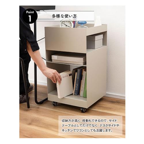 東谷 DM-103PGR サイドテーブルワゴン ペールグリーン ※お客様組み立て