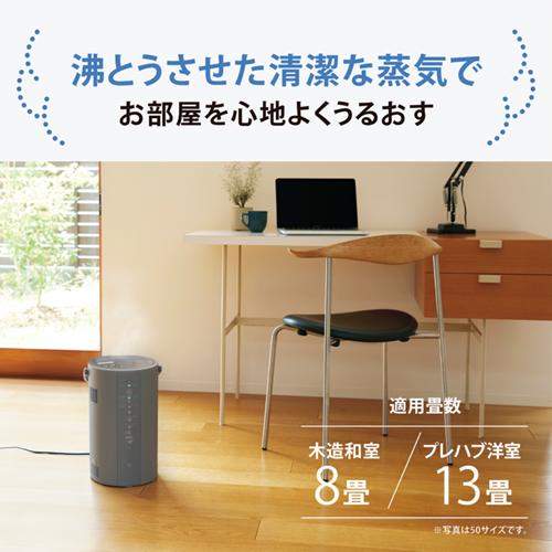 象印（ZOJIRUSHI） EE-DF50-HA スチーム式加湿器 グレー タンク容量4.0