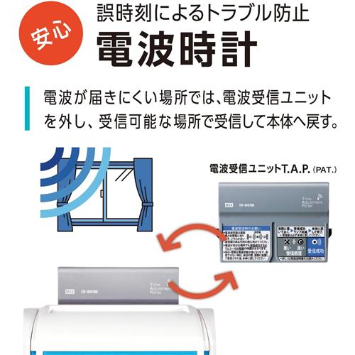 マックス（MAX） ER-80SUW タイムレコーダ ホワイト ER90717 2回印字
