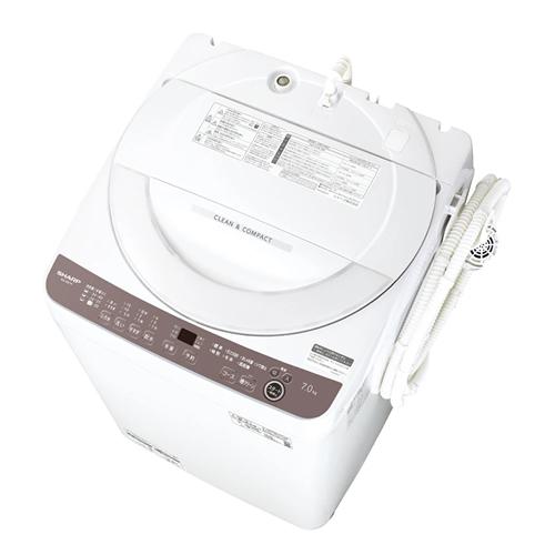 SHARP（シャープ） ES-GE7H-T 洗濯7.0kg 全自動洗濯機 ブラウン系 
