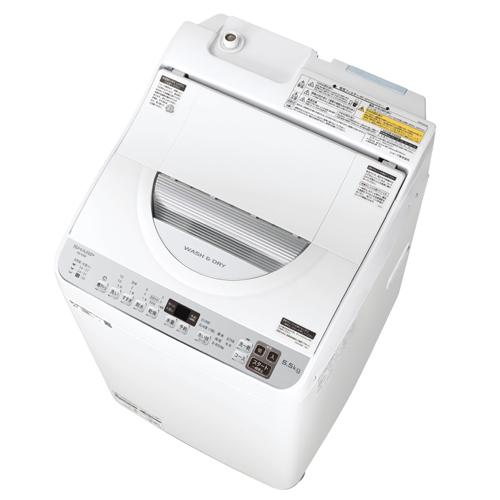 2022年製　シャープ洗濯乾燥機 5.5kg/3.5kg 　ES-TX5F-S SHARP ES-TX5F-S シャープ 5.5kgタテ型洗濯乾燥機 シルバー系