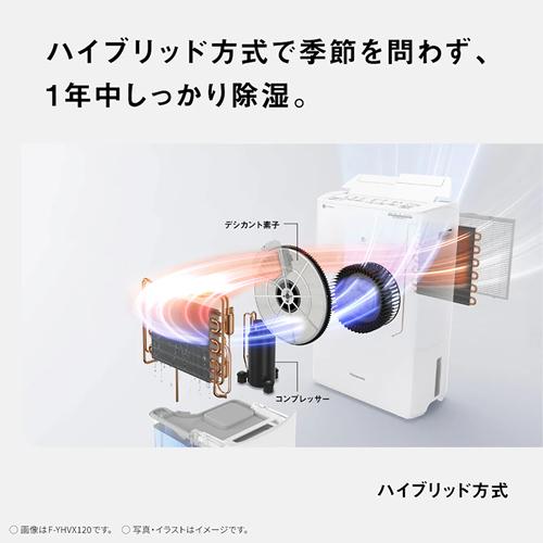 【今なら5年延長保証加入が無料】F-YHX200B-W パナソニック ハイブリッド方式 衣類乾燥除湿機 クリーンホワイト ナノイーX（48兆）搭載 パワフルモデル｜l-nana｜05