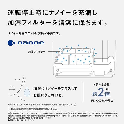 Panasonic（パナソニック） FE-KX07C-W ヒーターレス気化式加湿機