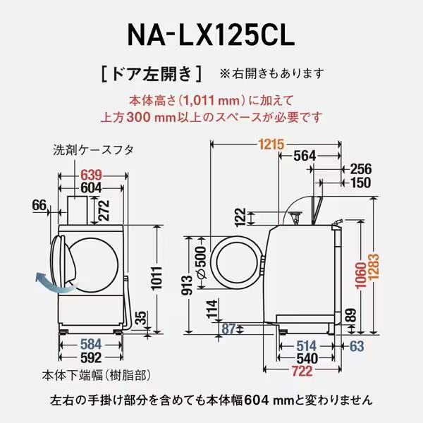 Panasonic NA-LX125CR-W パナソニック 洗濯12.0kg 乾燥6.0kg Panasonic NA-LX125CR-W パナソニック 洗濯12.0kg 乾燥6.0kg