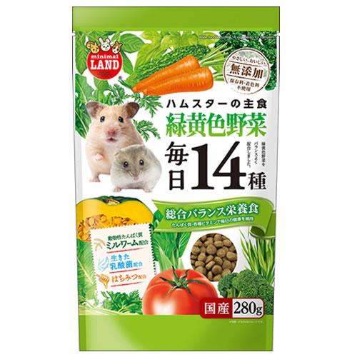 マルカン P-4906456582205 ハムスターの主食 緑黄色野菜 毎日14種 280g