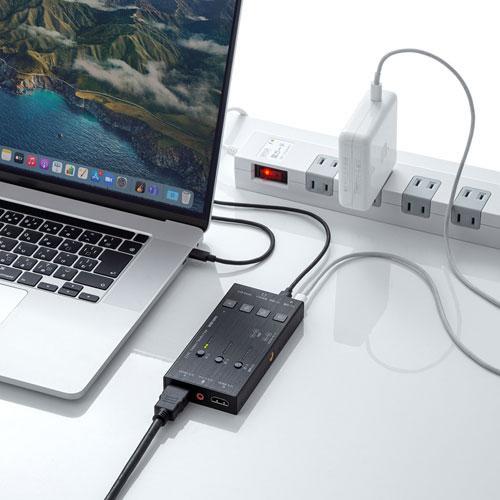 HDMIキャプチャー 2入力 スイッチャー付き USB-CVHDUVC5 USB-CVHDUVC5【HDMIキャプチャー（2入力・スイッチャー付き）】2