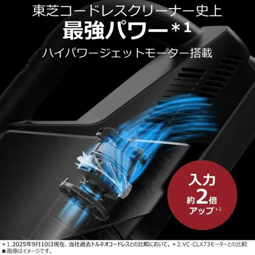 トルネオ VC-CLZ74DS-K 東芝 コードレススティッククリーナー ジェット