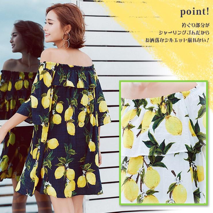 大きいサイズ レディース レモン柄チュニック プルオーバー コットン素材 チュニックワンピ Ll 3l 4l 5l 6l ネイビー ホワイト 17夏 新入荷 ネコポス可 大きいサイズの服レディース Queen 通販 Yahoo ショッピング