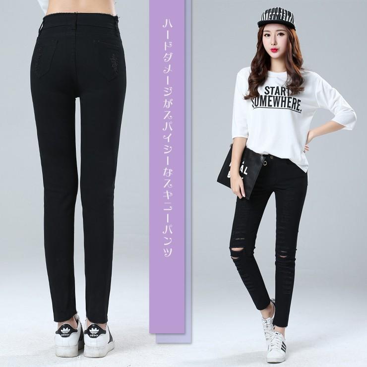 大きいサイズの服 レディース ダメージデニム クラッシュデニム ダメージパンツ ダメージスキニー クラッシュスキニー Ll 2l 3l 4l 5l 6l 春夏 秋冬 6999 大きいサイズの服レディース Queen 通販 Yahoo ショッピング