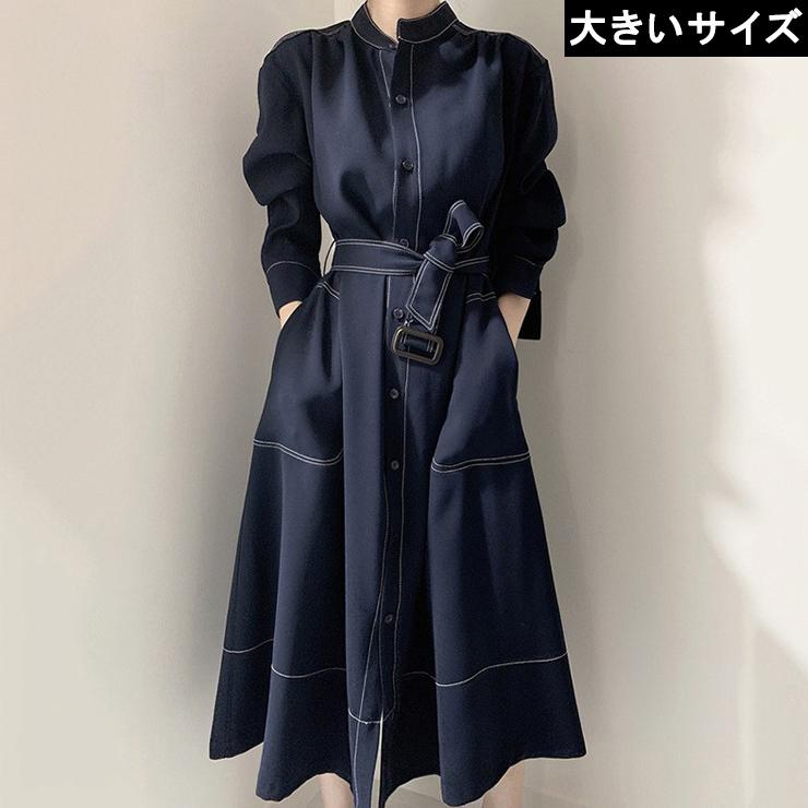 大きいサイズ レディース コートワンピース ライトアウター 羽織り コーディガン Ll 3l 4l 5l 6l ネイビー 新入荷 ネコポス不可 2679 大きいサイズの服レディース Queen 通販 Yahoo ショッピング