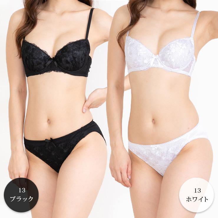 大きいサイズ レディース ブラジャー ショーツセット 上下セット ブラセット 下着 H70 H75 H80 H85 H90 H95 やわらかカップ 大きめアンダー 上下セット｜l-size｜04