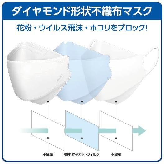 個包装 Hanassia（ハナッシア）3Dマスク ホワイト 30枚入X2 全国