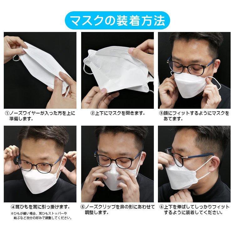JN95 国内生産 マスク 不織布 30枚入 個包装 高密着 高性能 4層 3D 大人気 日本製 使い捨て KF94 N95 柳葉型 六角形状 送料無料｜l-w｜10