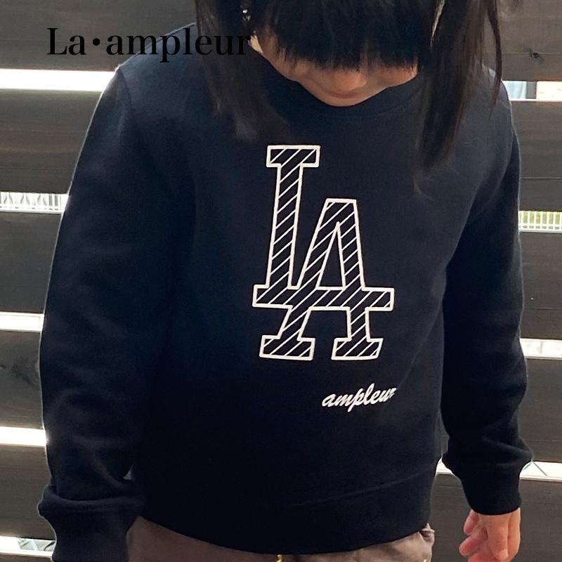 子供服 トレーナー ボアマスク付 130サイズ キッズ 男女兼用 長袖 子ども ブラック 京都オリジナルブランド ロゴホワイト Tor 061 La Ampleur 通販 Yahoo ショッピング