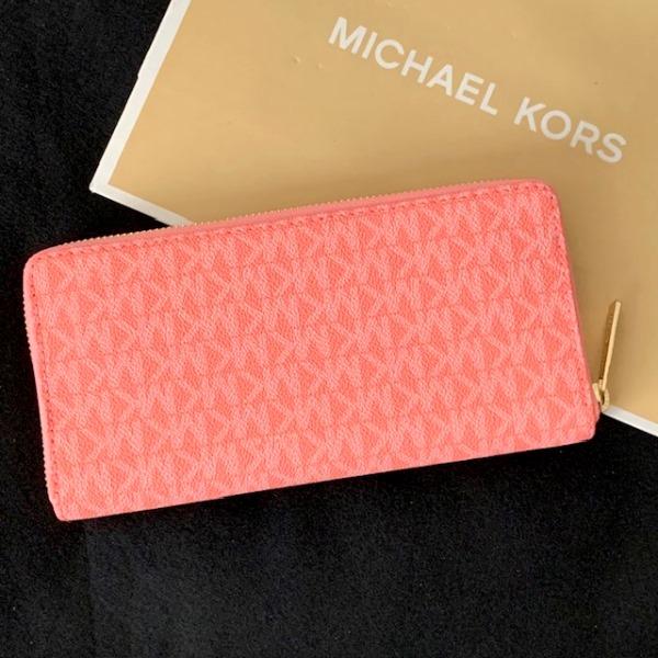 MICHAEL KORS マイケルコース 長財布 ピンク MKシグネチャー MICHAEL KORS マイケルコース 長財布 ピンク MKシグネチャー