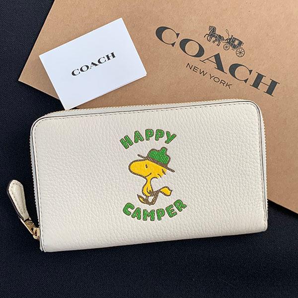 COACH（コーチ） 財布 ミディアム財布 スヌーピー ウッドストック