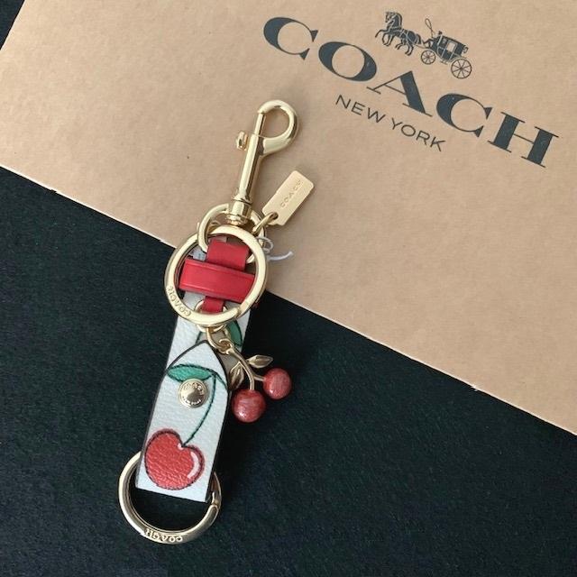 コーチ キーホルダー チェリー トリガー スナップ バックチャーム キーリング COACH/CF005IMCAH CF005IMCAH