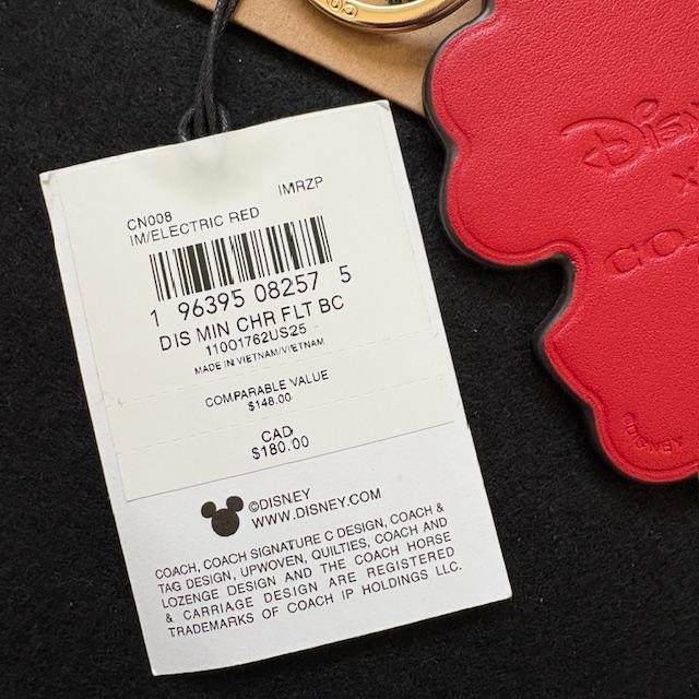COACH（コーチ） x ディズニー コラボ ミニーマウス キーホルダー