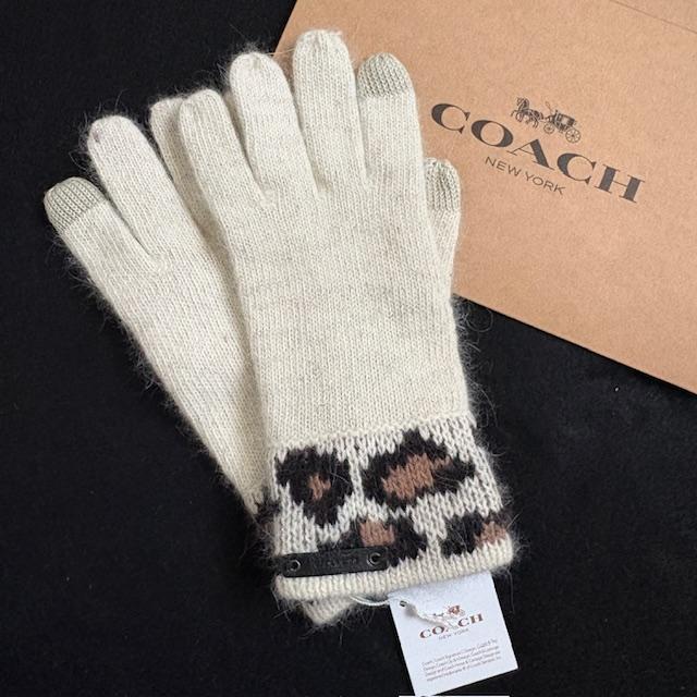 COACH（コーチ） 手袋 オセロット ニット グローブ COACH/F86022-CAH