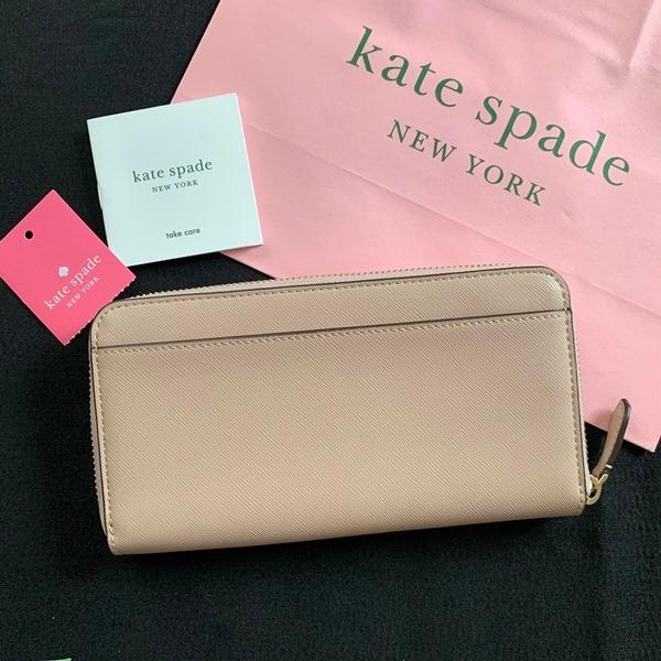 訳あり ケイトスペード 財布 長財布 レザー ウォームベージュ kate