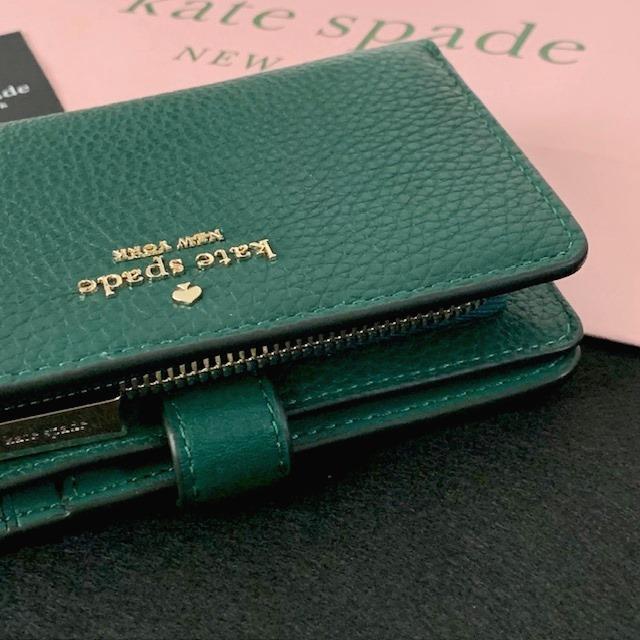 ケイトスペード 財布 折り財布 グリーン レザー kate spade/WLR00394-305｜la-blossoms｜04