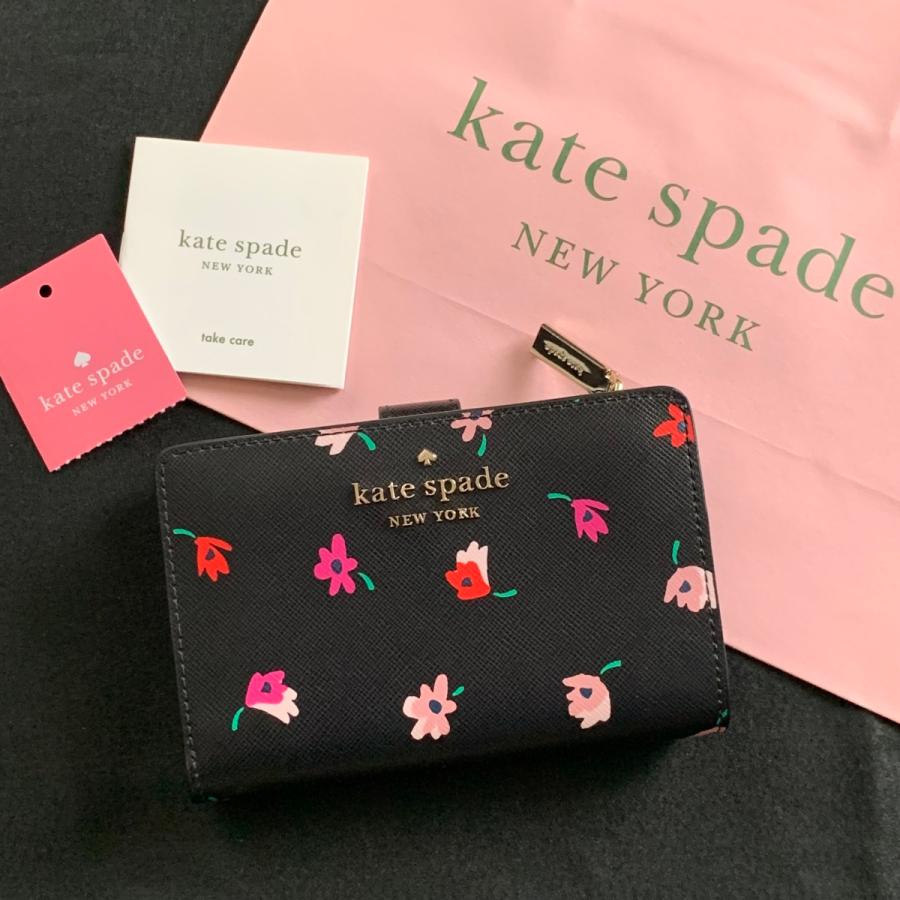 kate spade NEW YORK ケイトスペード 財布 二つ折り 花柄 kate spade NEW YORK ケイトスペード 財布 二つ折り 花柄