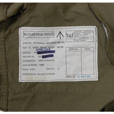 イギリス、MK14B．エアクルーカバーオール（USED）577DU : LA-BOY