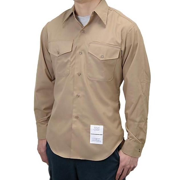 アメリカ海兵隊 USMC カーキ 長袖ドレスシャツ 新品 MC-LS-N- : LA-BOY