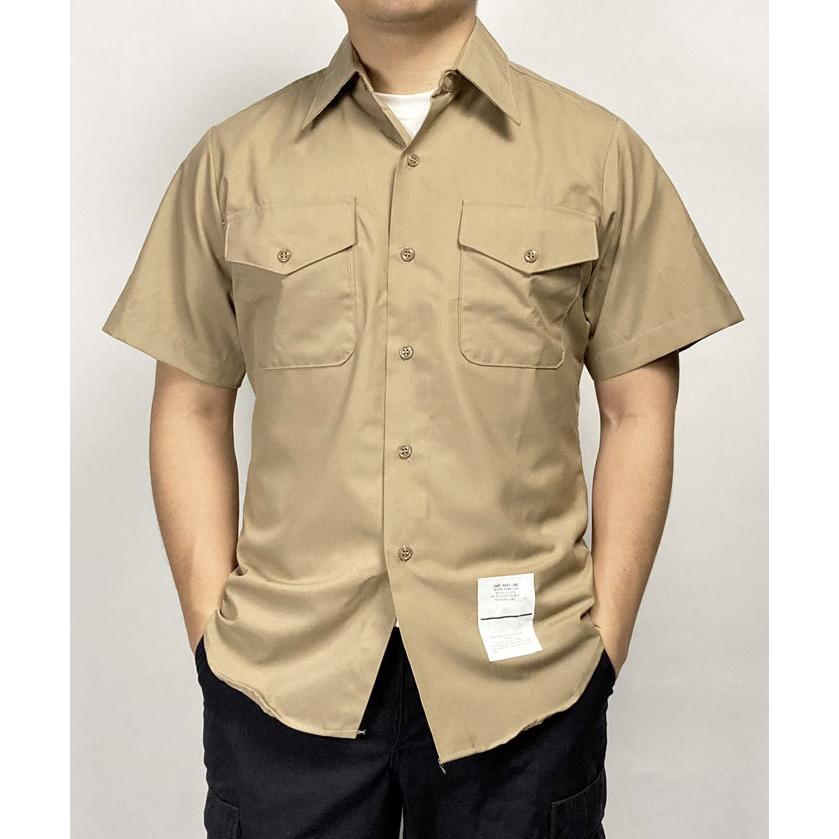 アメリカ海兵隊 USMC カーキ リメイク 半袖ドレスシャツ 新品 MC-LS-NH