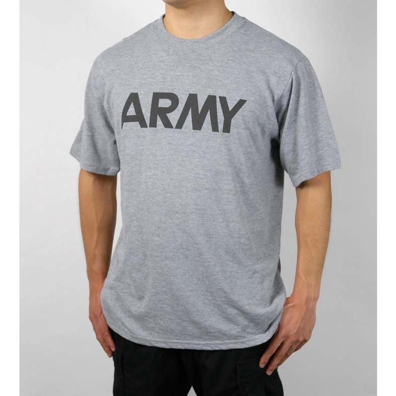 ＵＳ．ＡＲＭＹ．軍用グレーＴシャツ(新品）T45N｜la-boy