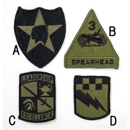 US.OD.部隊章ワッペン(新品)BRANCH-GN