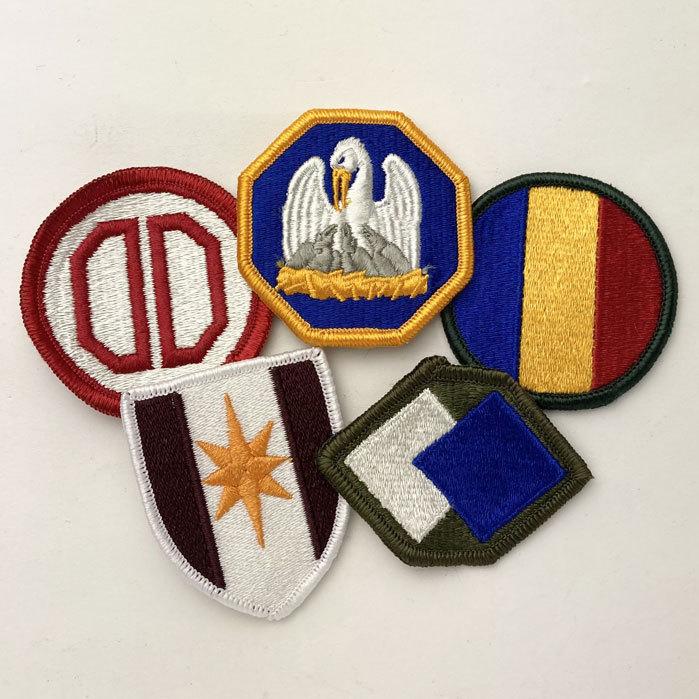アメリカ軍 カラー 部隊章ワッペン 5枚セット（新品）COLOR5-A : LA