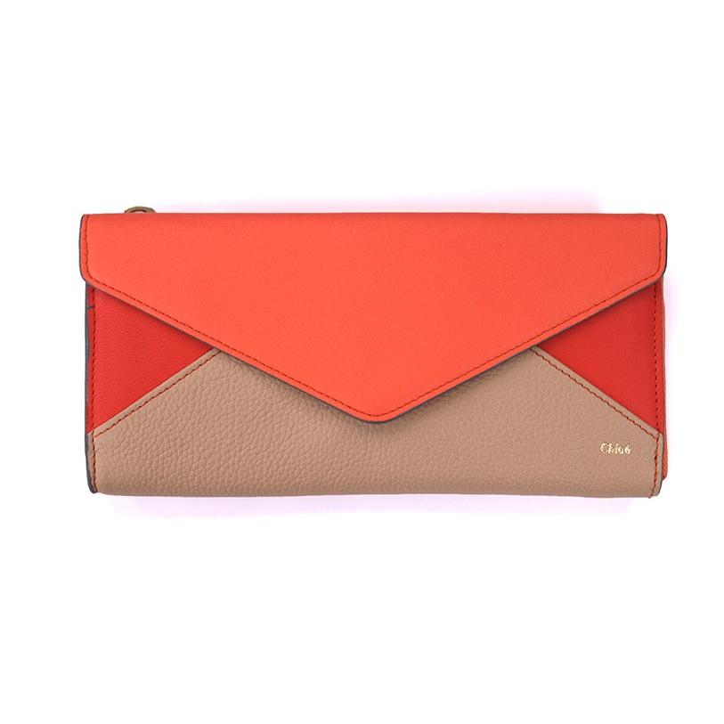 クロエ 長財布 CHLOE 3P0203H0Y31G ORANGE FIZZ オレンジフィズ 